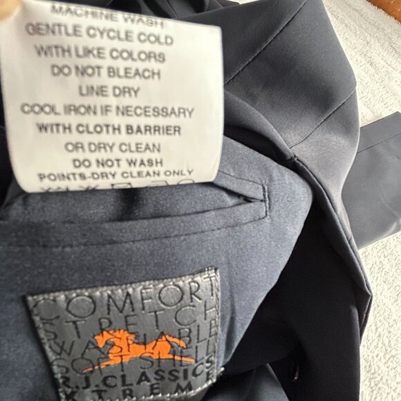 R.J. Classics Xtreme Equestrian Show Dress Coat Size 4R Double Breasted Black - Picture 5 of 10